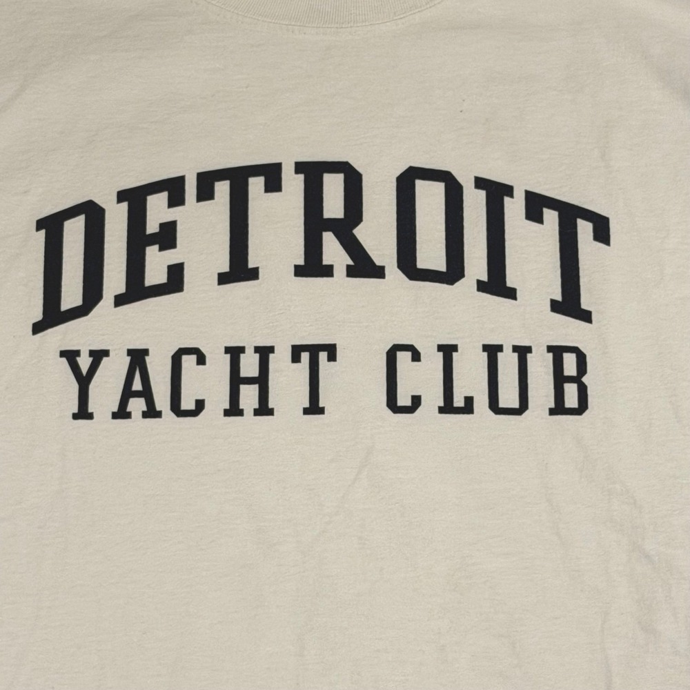 Champion Detroit Yacht Club Graphic T-Shirt White Cotton Mens M T425 WH Nautical - Picture 3 of 9